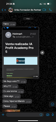 Evidencia visual del progreso de un estudiante del curso Partner 360