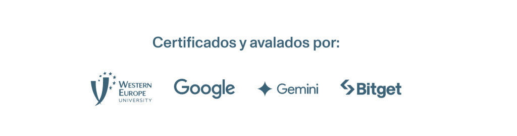 Certificaciones y avales de IA Heroes PRO por Google, Gemini, Western Europe University y Bitget