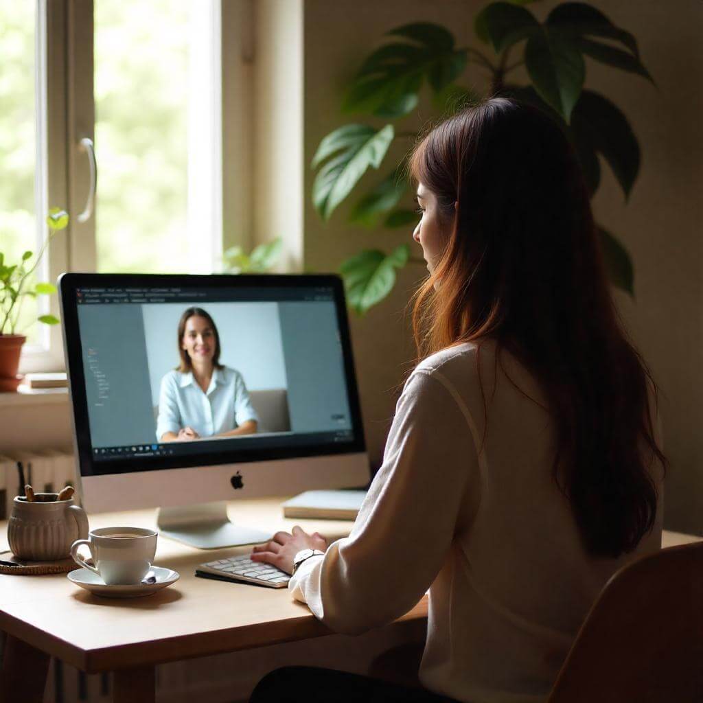 Alumna cerrando ventas por videollamada, aplicando el método de Nomadic Closer en la práctica