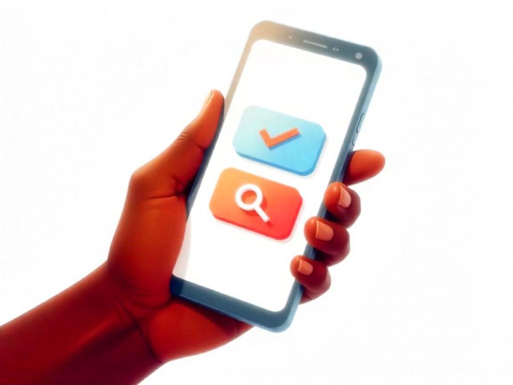 Persona con móvil en mano eligiendo su modelo de negocio online a través de contenido formativo.