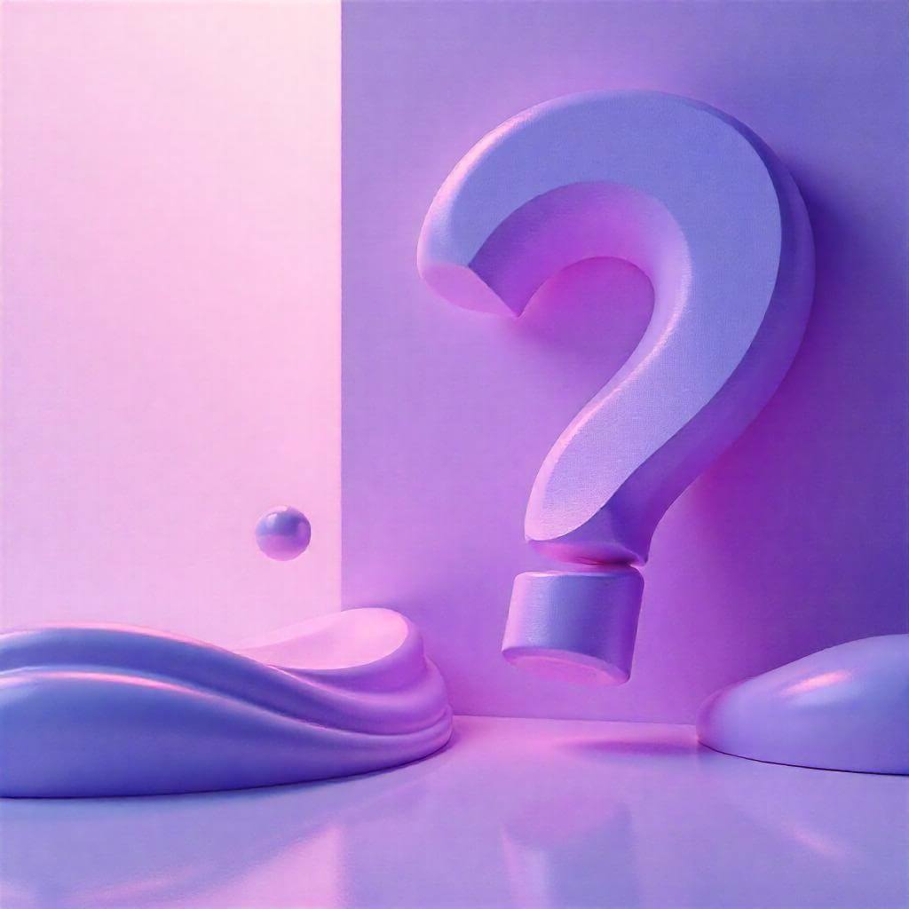 Ilustración abstracta de signo de interrogación representando la elección de un evento