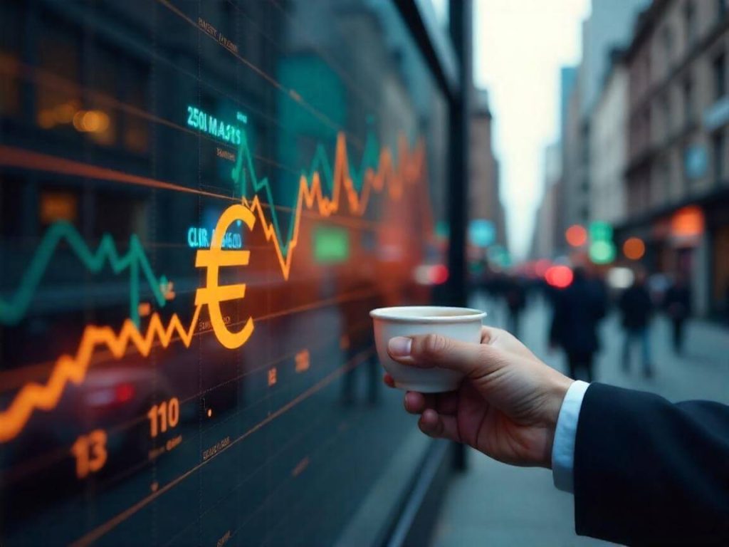 Gráfico de barras subiendo en pantalla de ordenador, representando ingresos pasivos por afiliación digital.