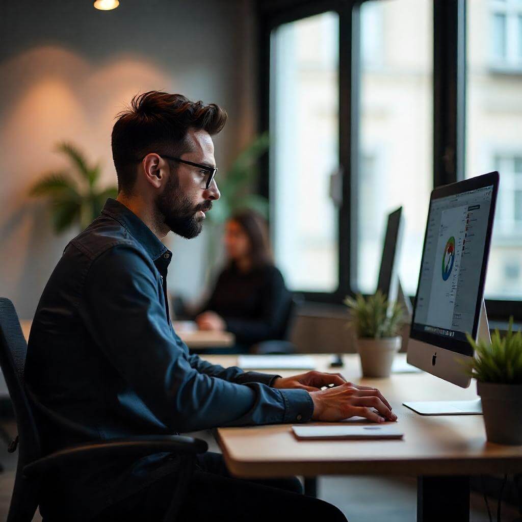 Alumno de Nomadic Closer trabajando desde casa con portátil y conexión estable