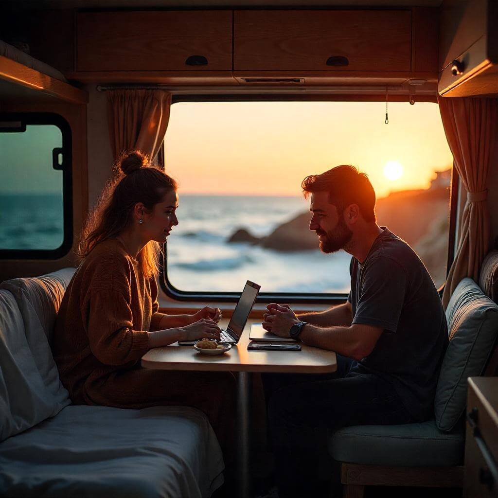 Persona viajando y trabajando en remoto gracias al modelo de formación de Nomadic Closer Academy