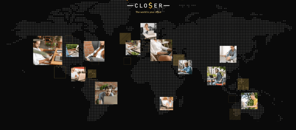 Persona trabajando como closer remoto desde cualquier parte del mundo gracias a Nomadic Closer