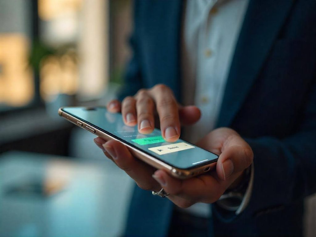 Interfaz móvil con botones grandes y coloridos para acceder a análisis detallados de cursos de trading en español.