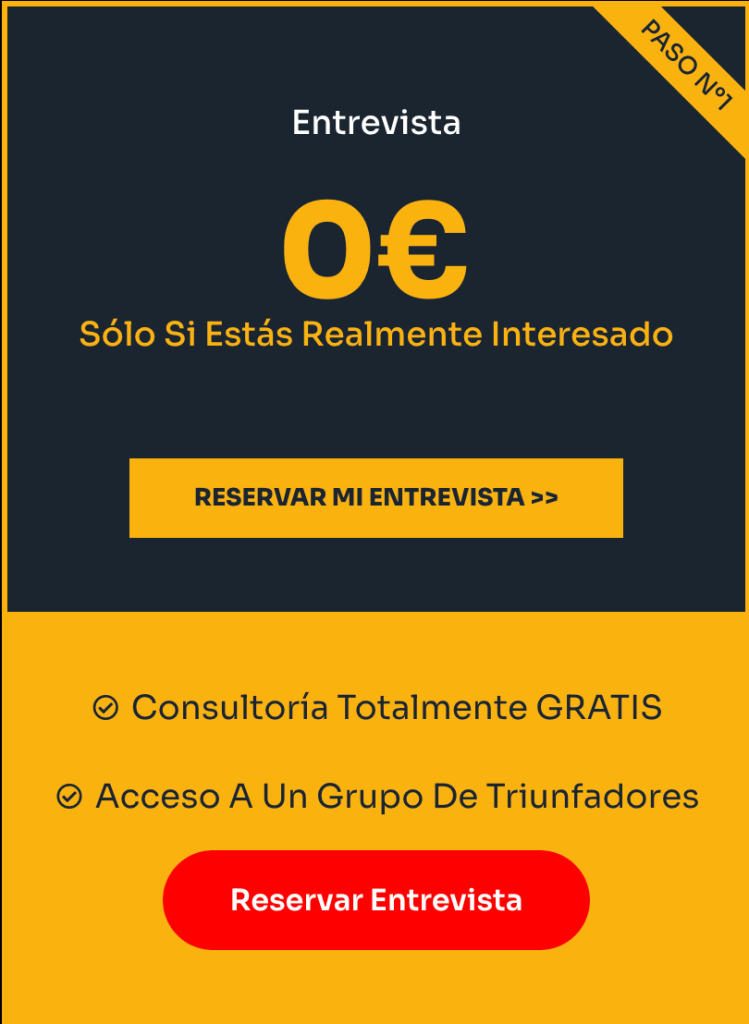 Pantalla de reserva de entrevista gratuita para Ecosistema Financiero 2.0 con botón de acceso y condiciones destacadas