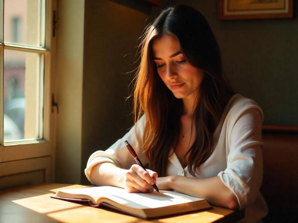 Persona escribiendo en una libreta, inicio simbólico de una escucha interior honesta