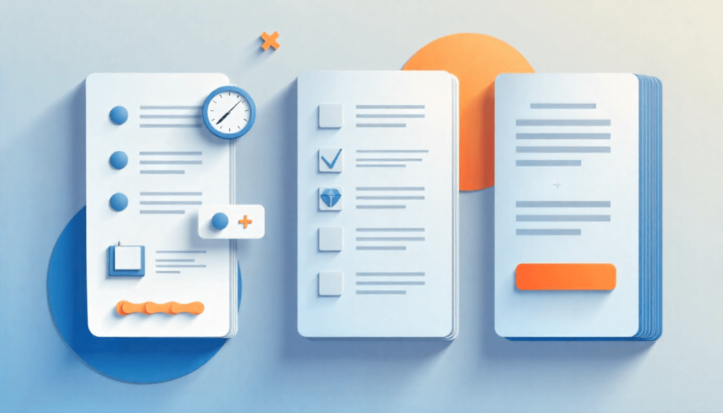 Ilustración de tarjetas y checklist para introducir comparativa de TAE, tope bonificado y condiciones en cuentas remuneradas.