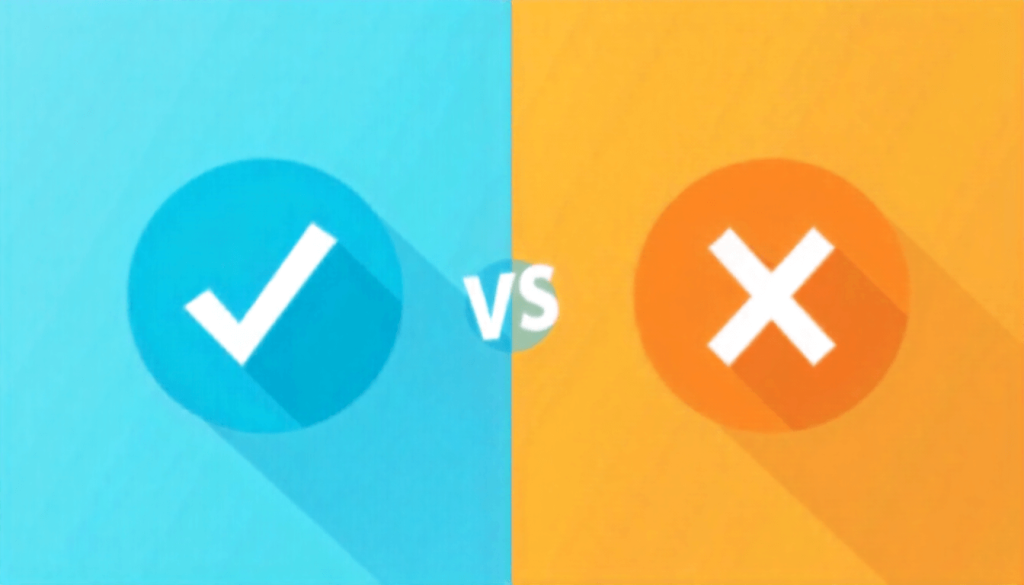 Ilustración comparativa de “sí vs no” para explicar qué hace y qué no hace un detector de inteligencia artificial.
