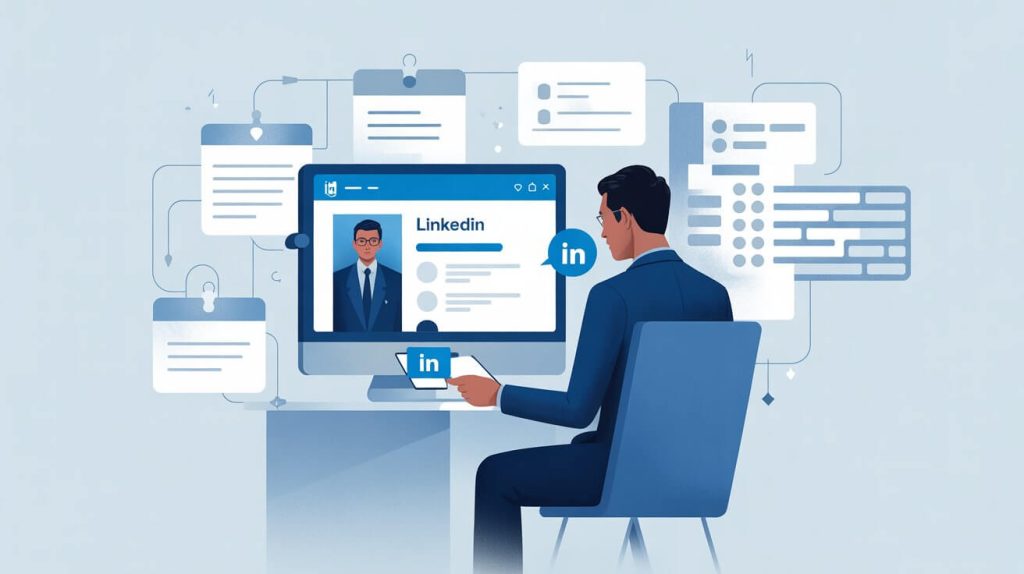 Imagen de un profesional formándose con David Vaquerizo en el curso LinkedIn Unleashed 2.0 para atraer clientes desde LinkedIn