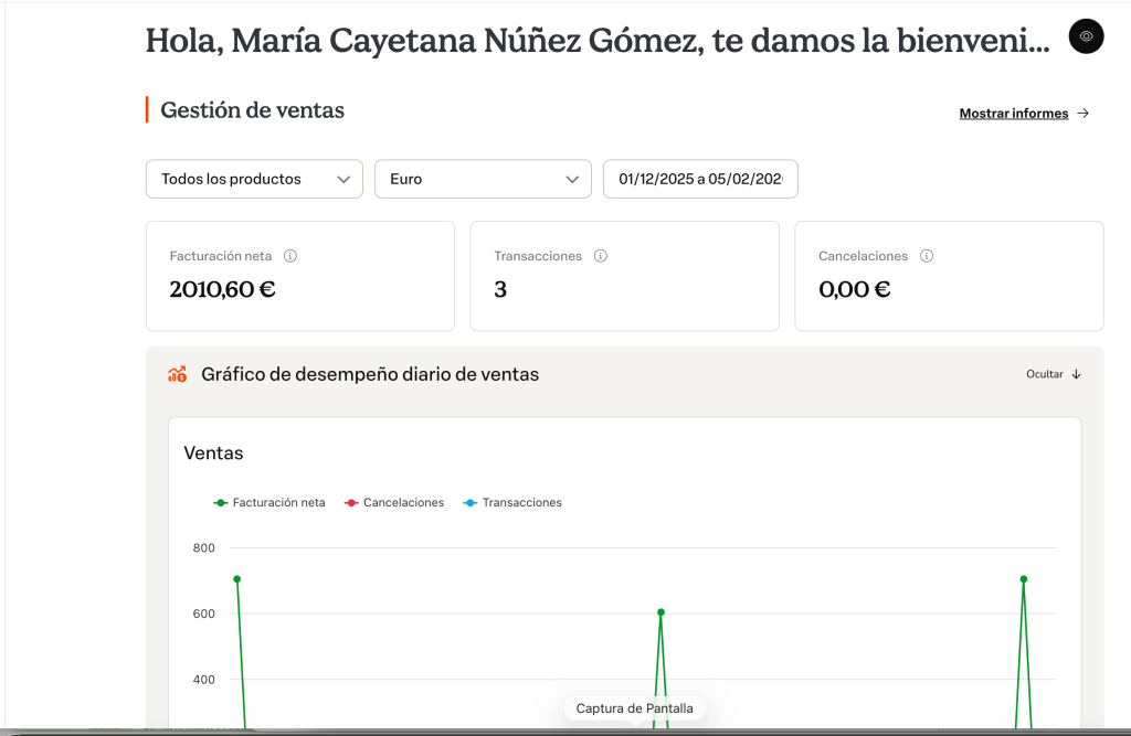 Facturacion ultimos 3 meses con Partner 360